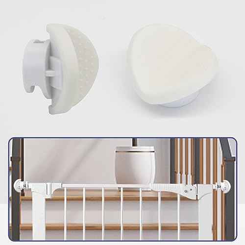 Baby Gate Banister Adapter (2 Pack) Universal Hardware for Pressure Mounted Gate - Stairs to Wall Parts for Pets - White Extender