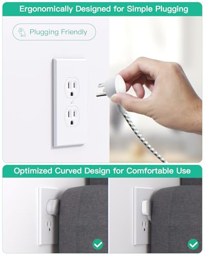 Mifaso 5Ft White Power Strip with USB Ports - Cruise Ship & Travel Essential