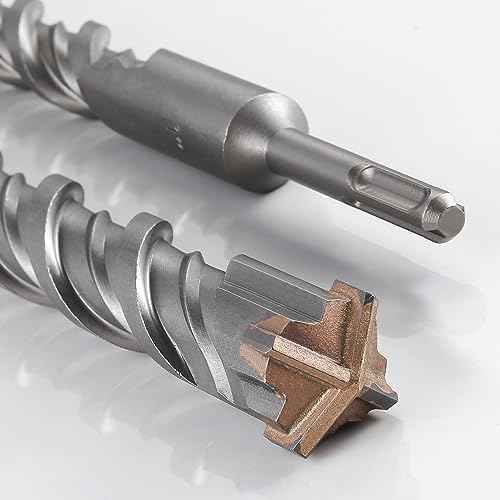 Concrete Drill Bit lengthening 1pcs 3/4" X 12"-10" Cross-Type Double Thread Carbide Material Suitable for Concrete, Brick, Cement Walls, Stone, Extra Long Hammer Drill Bits for Concrete