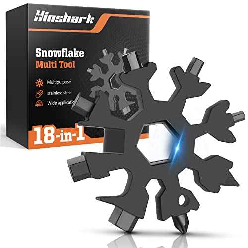 Stocking Stuffers Gifts for Men 18-in-1 Snowflake Multitool, Christmas Birthday Gifts for Men Dad Husband Him Grandpa, White Elephant Gifts for Dad Who Have Everything, Cool Gadgets Tools