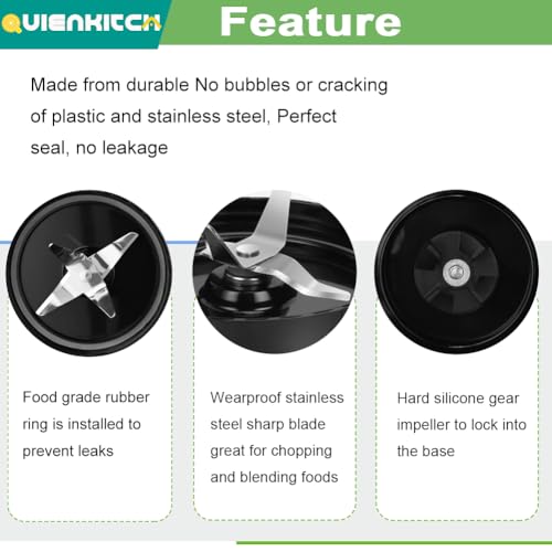2-Pack Replacement Blender Blades for Magic Bullet 250W MB1001 MBR-1701 - Stainless Steel