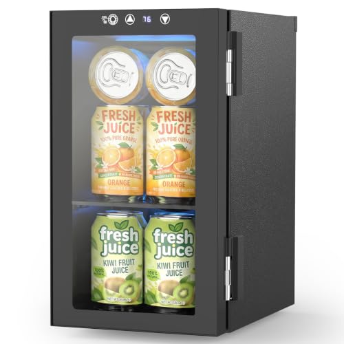 Electactic Black 10L Mini Countertop Wine Cooler, Compact Beverage Refrigerator