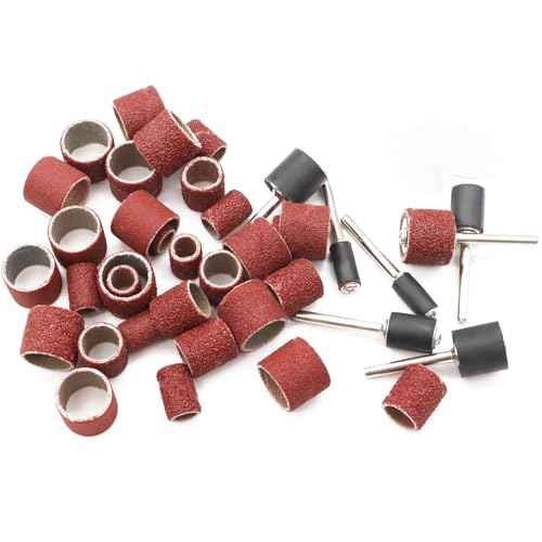 Sanding Drum Set for for Dremel Rotary Tools-Includes 138 Aluminum Oxide Sanding Sleeves for Drum Sanders (80,120,240 Grit) and 12 Drum Mandrels-Sanding Bits Tool Accessories with Box