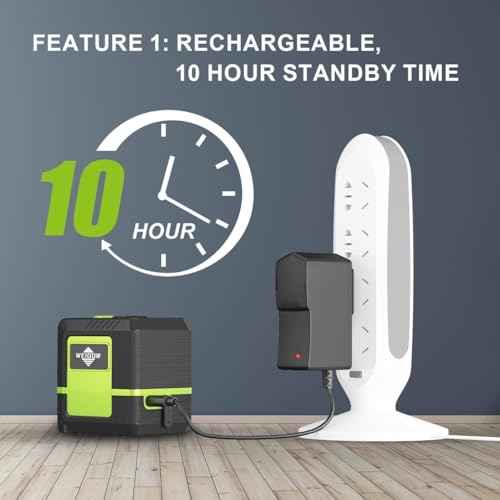 laser level Instrument - Green Cross Line, for interior decoration, for vertical and horizontal measurement, 1200 mAh lithium battery, 10-hour standby time + 1M tripod