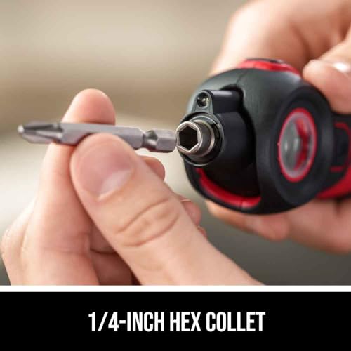 Skil Twist 2.0 Rechargeable 4V Cordless Screwdriver Set with Pivoting Head and 2 Bits