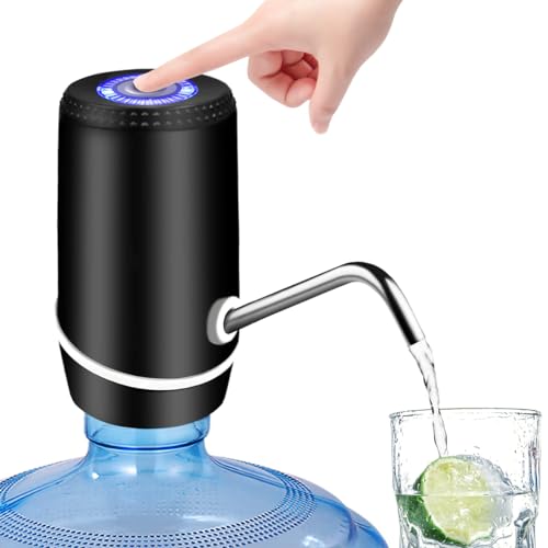 Beyio Black Electric Water Dispenser for 5 Gallon Bottle, Portable & Rechargeable