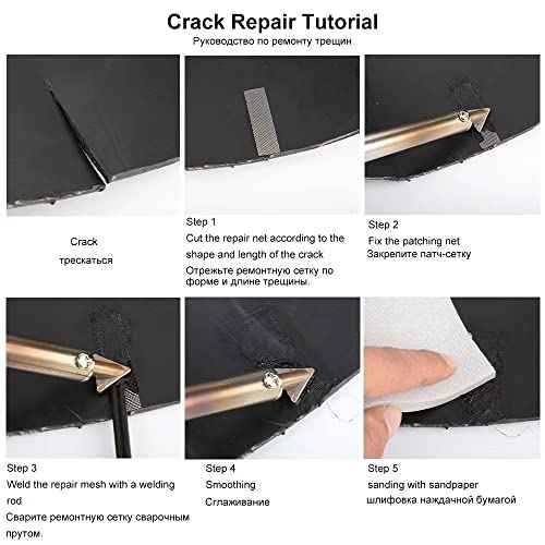 Plastic Repair Welding Kit, with 80W Iron, 90 Plastic Rods, 1 Metal Brush,1 Metal Stand,Reinforcing Mesh, 2 Welder Tips,for Car Bumper,Dashboard,Canoe,Kayak Repair Kit,Plastic Welder Kit for DIY