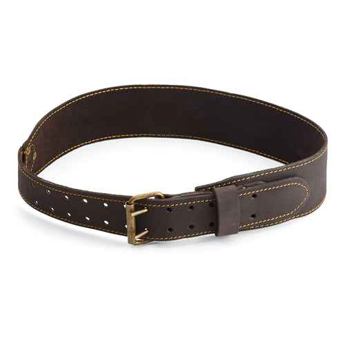 OX Tools 3-inch Wide Full Grain Leather Tool Belt - 3" Wide Oil Tanned Double Stitched Construction Belt with Rivets - 33" to 44" Belt Length Carpenter Tool Belt - OX-P263303