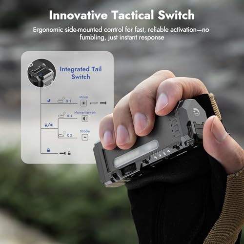 WUBEN X4 Rechargeable EDC Flashlight Black with Multi-Mode RGB Light