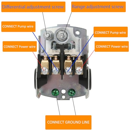 WHK-PS01 Water Pressure Switch for Well Pump 40-60 PSI – Adjustable, UL Certified
