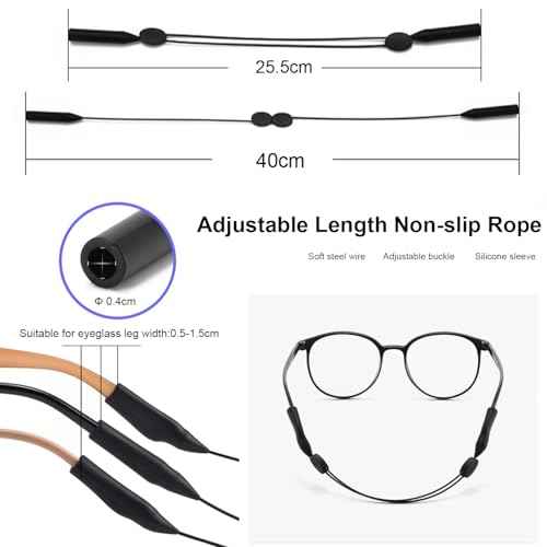 Eyeglasses Ear Grippers Set, 21 PCS Anti Slip Eyeglasses Holder Strap and Grip for Behind the Ear, Comfortable Silicone Holder for Sunglasses Presbyopia Glasses Sports Glasses