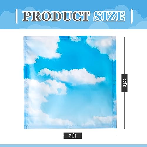 VIHOSE Sky Cloud Fluorescent Light Covers, 4 Pack, 2x2 ft Magnetic Light Filters