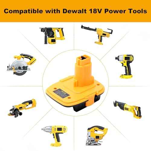 DM18D Adapter Compatible with Dewalt 18V Tools, Compatible with Dewalt 18v to 20v Adapter & Compatible with Mil-Waukee M-18 Lithium Battery to Replace 18V XRP NiCad Batteries DC9096