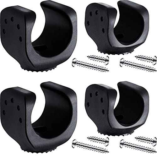 Jetec 4 Pieces Flashlight Mounting Brackets with Screws Versatile Clip Mount for LED Flashlights and Similar Things, Bicycle Car Truck Accessories (2 Big, 2 Small)