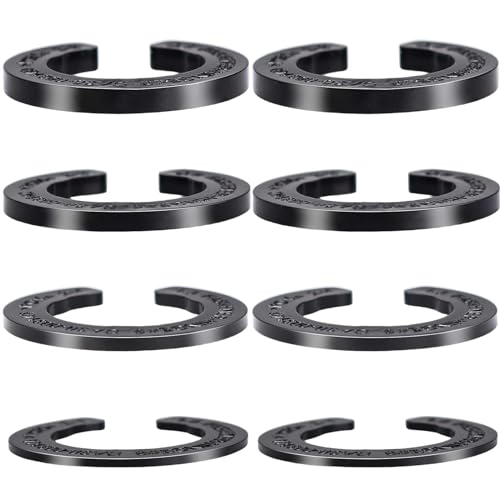 8pcs Refrigerator Door Hinge Shim Kit - Height Adjustment Spacers for Samsung (DA99-04158A / 3282540 / DA60-00314C / PS6448337) - Includes 4 Thicknesses - FOWSRHRG