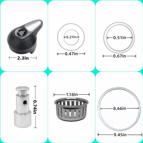 10Pcs Replacement Parts Kit for Instant Pot Lux 5-6 Qt IP-LUX50/IP-LUX60 - Sealing Ring, Valves & Gasket Set