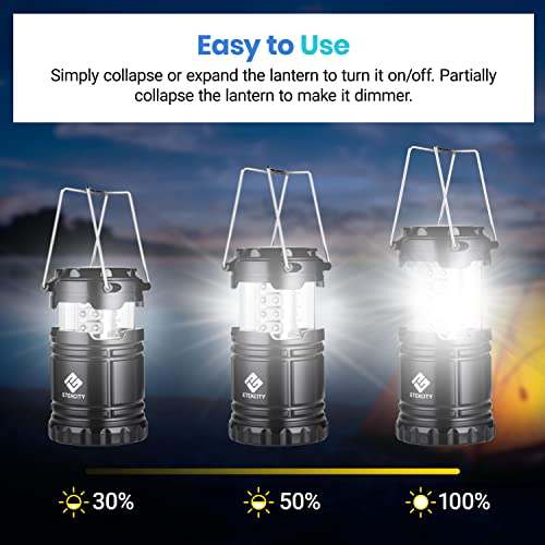Etekcity 2-Pack LED Camping Lanterns, Battery Operated, Collapsible & Waterproof