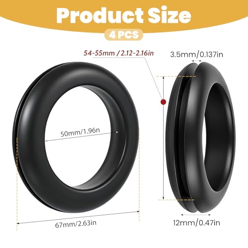 2 Inch Rubber Grommet Kit for Wiring - Large Hole Plugs for Metal & Electrical Boxes