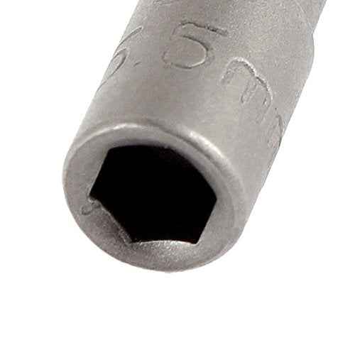 uxcell 1/4-inch Shank 5.5mm Hex Socket Nut Setter Driver Bit Adapter Gray 5pcs Non-magnetic