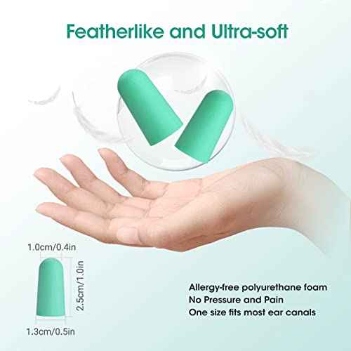 Ultra Soft Ear Plug for Sleeping, 120 PCs High Noise Cancelling Earplug with Aluminum Case, Industrial-Grade Hearing Protection Earplug for Snoring/Working/Studying/Side Sleeper, Slow Rebound