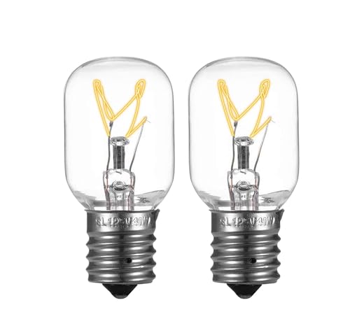 UP2WIN 2-Pack 125V 40W E17 Dimmable Microwave Light Bulb 8206232A Replacement for Whirlpool Maytag GE Amana