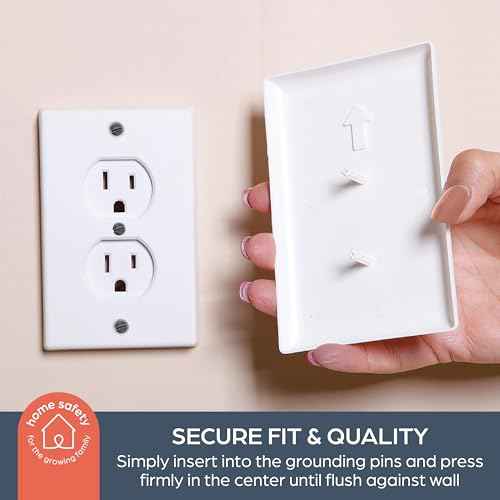 Dreambaby CoverPlug Paintable Outlet Plug Cover for Baby Safety -Electrical Wall Plate Socket Guard Protector (4 Pack)