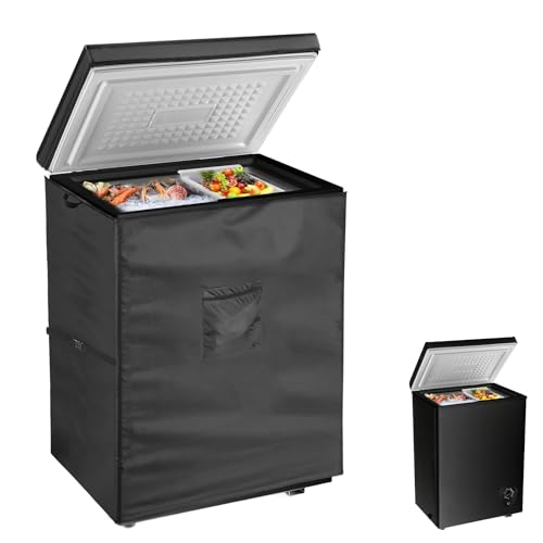Fentiff 3.5 Cu Ft WANAI Chest Freezer Cover - Waterproof Outdoor Deep Freezer Cover with Zipper & Straps