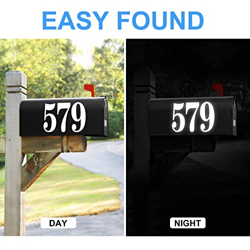 Kattykitty 60 PCS White Mailbox Numbers - 4 Inch & 3 Inch Self-Adhesive House Address Signs Set