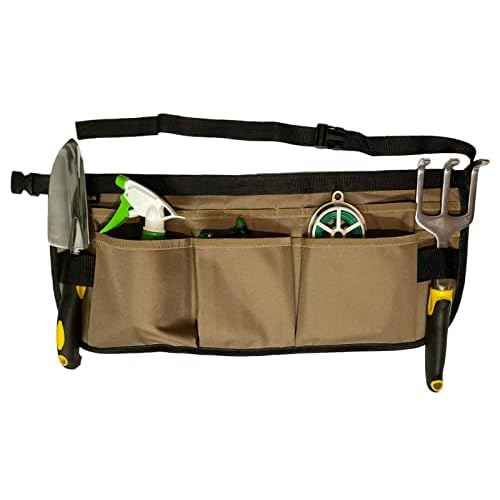 PATILWON 13 Pocket Gardening Tool Waist Belt Bag Oxford Garden Work Apron with 2 Hanging Hole Adjustable Pouch for Men Women