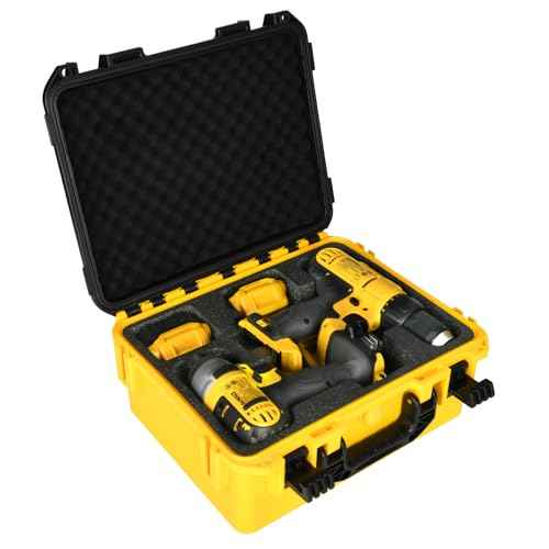 Impact Drill Driver Case for Dewalt: Waterproof Tool Box for 20V MAX XR Brushless Drill & Impact Driver Combo, Tool Bag for Cordless Drills | Impact drivers | Battery | Charger (Case Only)