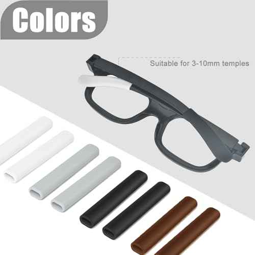 3 Pairs Silicone Glasses Ear Cushion, Eye Glasses Ear Grippers Anti Slip, Rubber Ear Pieces Non Slip, Soft Eyeglass Ear Cushions for Pain, Temple Sleeves Tips Ear Pads for Preventer (Black)