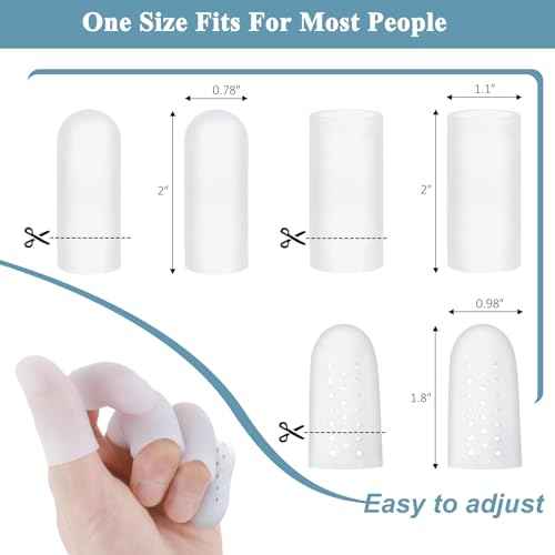 Silicone Finger Cots: Soft Thumb Protector 30 PCS Fingertip Covers for Cracked Finger, Arthritis, Eczema, Nail Tips Guards (30)