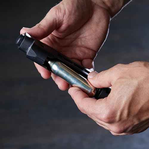 SABRE Home Defense Pepper Projectile Launcher, Large Size with (7) 0.68 Cal. Projectiles - 40% More Stopping Power for Extra Home Protection, and Made in USA SABRE Pepper Gel Canister 0.67 fl oz