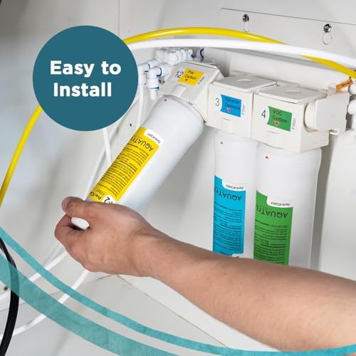 AquaTru Classic Pre/Carbon Filter Replacement for Smart & Under Sink Models – Yellow Variant