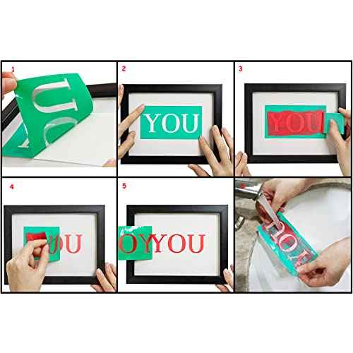 Bless The Family Self-Adhesive Silk Screen Stencils,Home Screen Printing Stencils for Craft Blessing Chalk Stencil Transfers Reusable Stencils for Painting on Wood T-Shirt Fabric Card