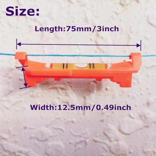LAIESYA 5Pcs Red Hanging Line Level String Levels – 3in Acrylic Set B