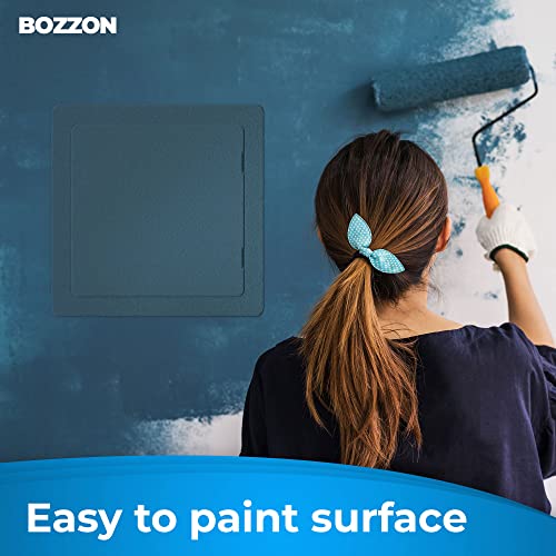 BOZZON 12 x 12 Inch Wall Access Panel for Drywall - Heavy Duty Plastic Cover - White, Model 1