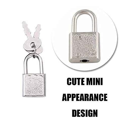 10pcs Mini Cute Diary Padlock Tiny Small Luggage Locks with Keys for Jewelry Boxes Decor Backpack Travel