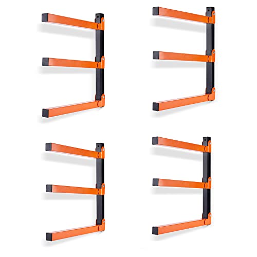 Ultrawall 4-Pack Wall Mount Wood Organizer & Lumber Storage Rack with 3 Levels