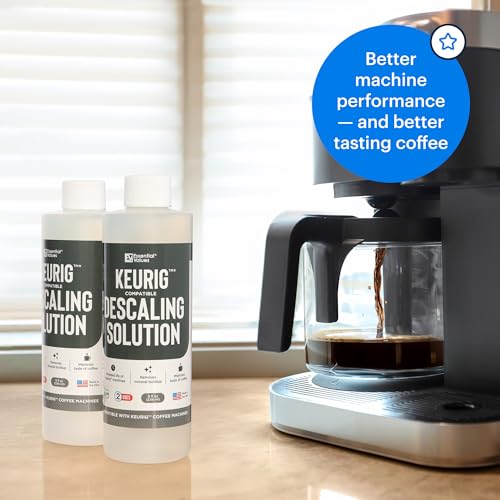 Essential Values Keurig Descaling Solution 8oz 2-Pack for Coffee & Espresso Machines