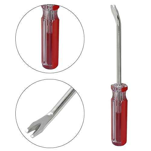 3 Pcs Tack Lifter Nail Puller, Elbow Head V Tip Nail Staple Rivet Tack Puller Screwdriver Tool, Length: 7.4"