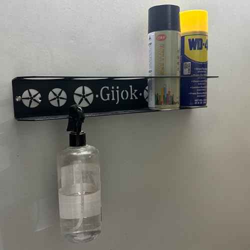 2 Pack Five Cans Wall-Mounted Steel Aerosol Spray Can Holder, Steel Wall Mount Storage Organizer for Garage and Workspace (2-Black)