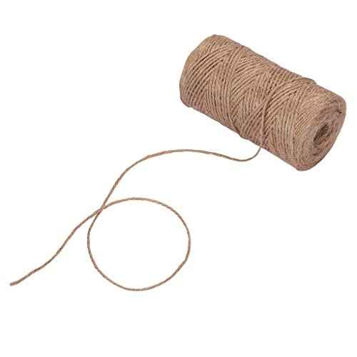 Quotidian Brown Natural 3 ply Jute Jute Twine Rolls 1/12" (0.2cm) 1000 Feet - Wrapping Picture Hanging Gardening