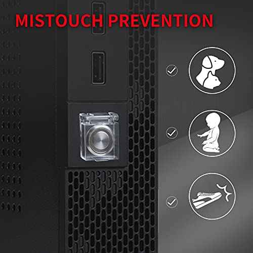 DaierTek 22mm Push Button Cover Child Proof Transparent Safety Power Button Switch Cover Guard Protector for Computer PC Desktop -3Pack