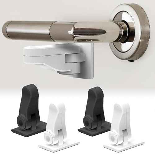 Moonybaby 4 Pack Child Proof Door Lever Lock, Also for Cabinet or Window and Faucet Lever Handle Lock, Minimalist Design, No Drilling Needed, Child Safety Door Handle Locks(2 Black 2 White)