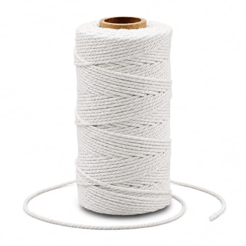 G2PLUS White Cotton String 2mm x 100m (328 Feet) Baking Twine for Craft & Cooking