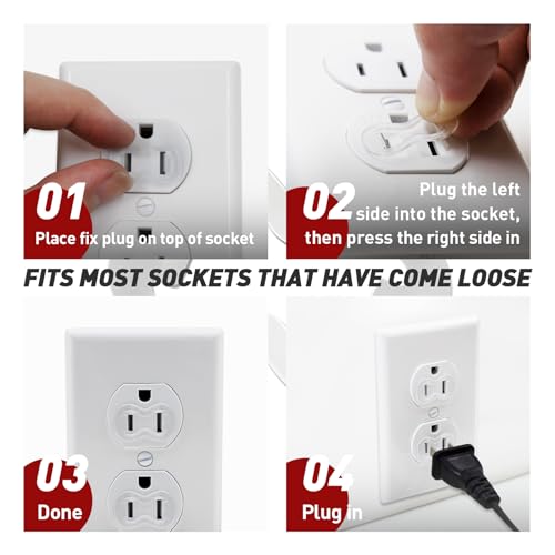 15-Pack Loose Outlet Fix Plug - Secure Power Connection Prevents Loose Sockets