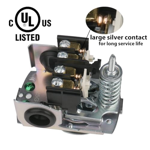 WHK-PS01 Water Pressure Switch for Well Pump 40-60 PSI – Adjustable, UL Certified