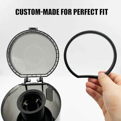 2PCS Replacement Gasket Compatible with Ryobi 18v Stick Vacuum Cordless Dust Bin Lid, Canister Missing Seal Attachments for PCL720, PBLSV716, PBLSV717, Silicone