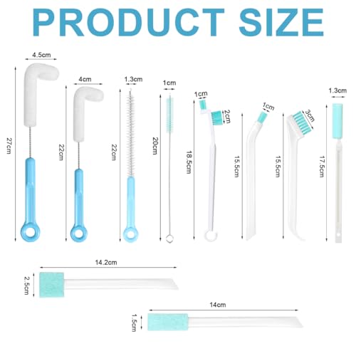 Ice Maker Cleaning Brush Set 13 Pcs – Clean & Sanitize Countertop Ice Machines